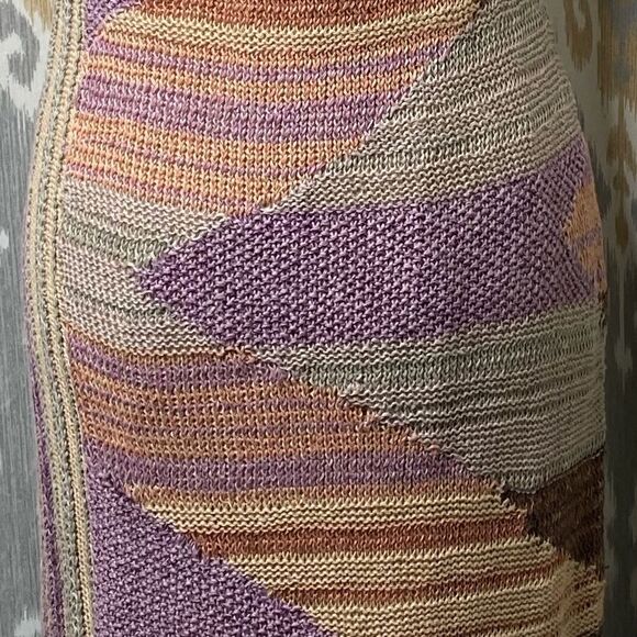 Ralph Lauren Pastel Painted Desert Serape One Shoulder Hand-Knit Dress - Picture 11 of 16